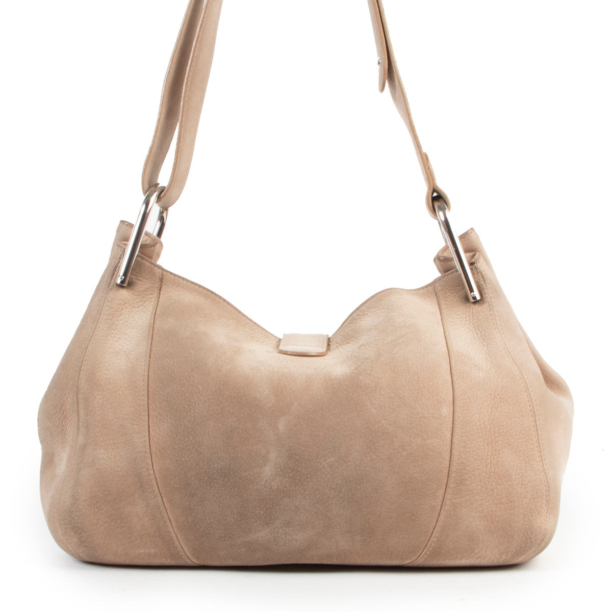 skip the waiting list shop safe online Delvaux Beige Nubuck Chablis PM Shoulder Bag