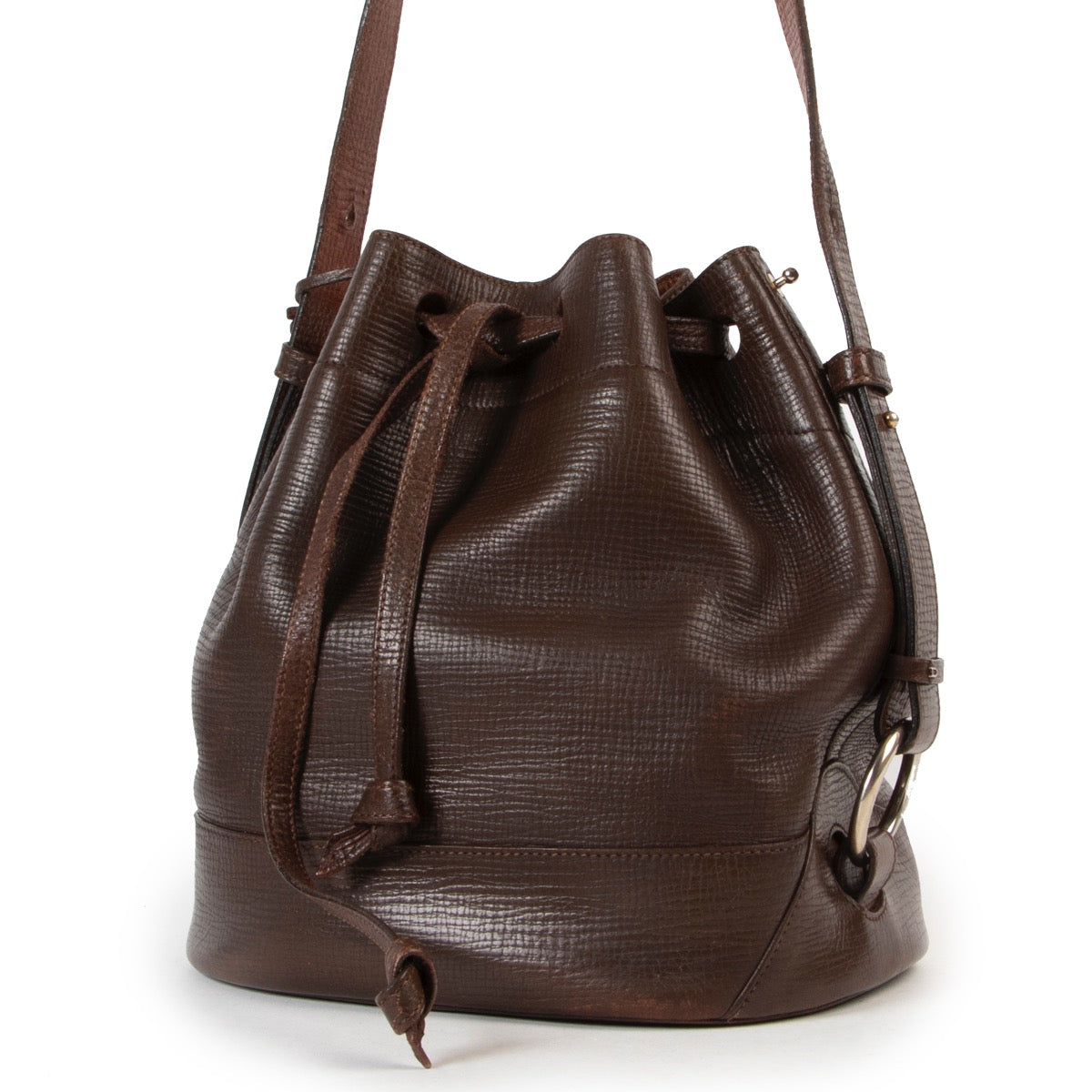 acheter en ligne seconde main Delvaux Brown Bucket Bag