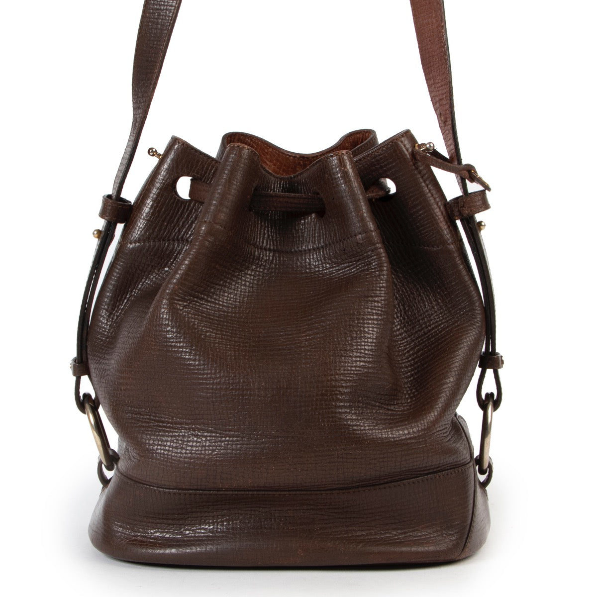 acheter en ligne second main Delvaux Brown Bucket Bag