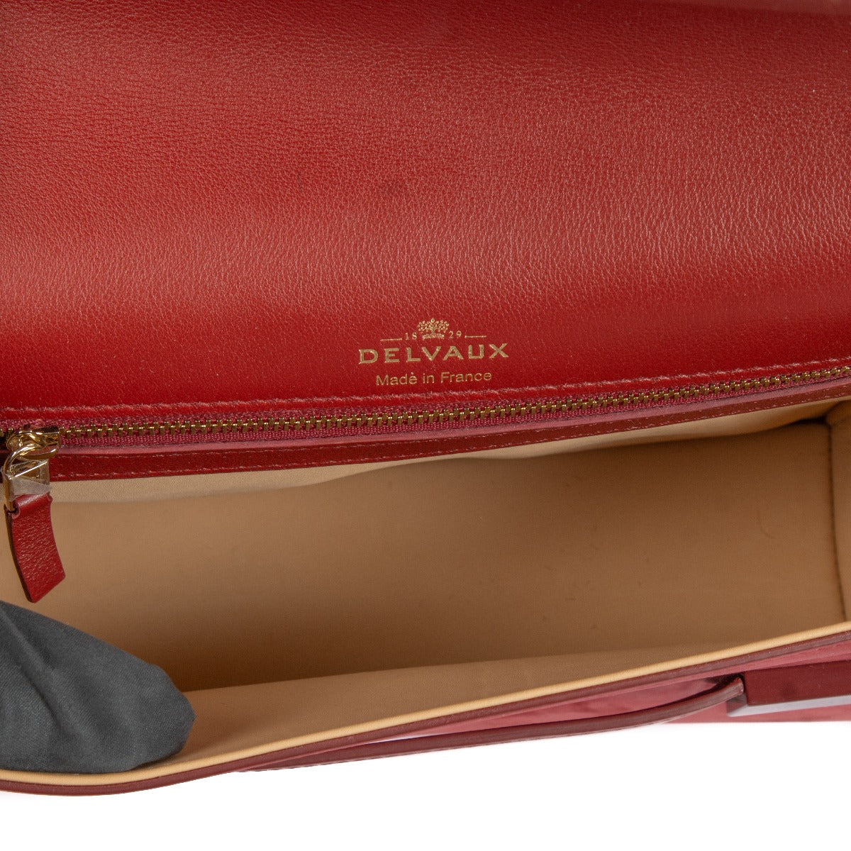 buy 100% authentic pre loved Delvaux Burgundy Springbok Madame PM Crossbody on Labellov.com