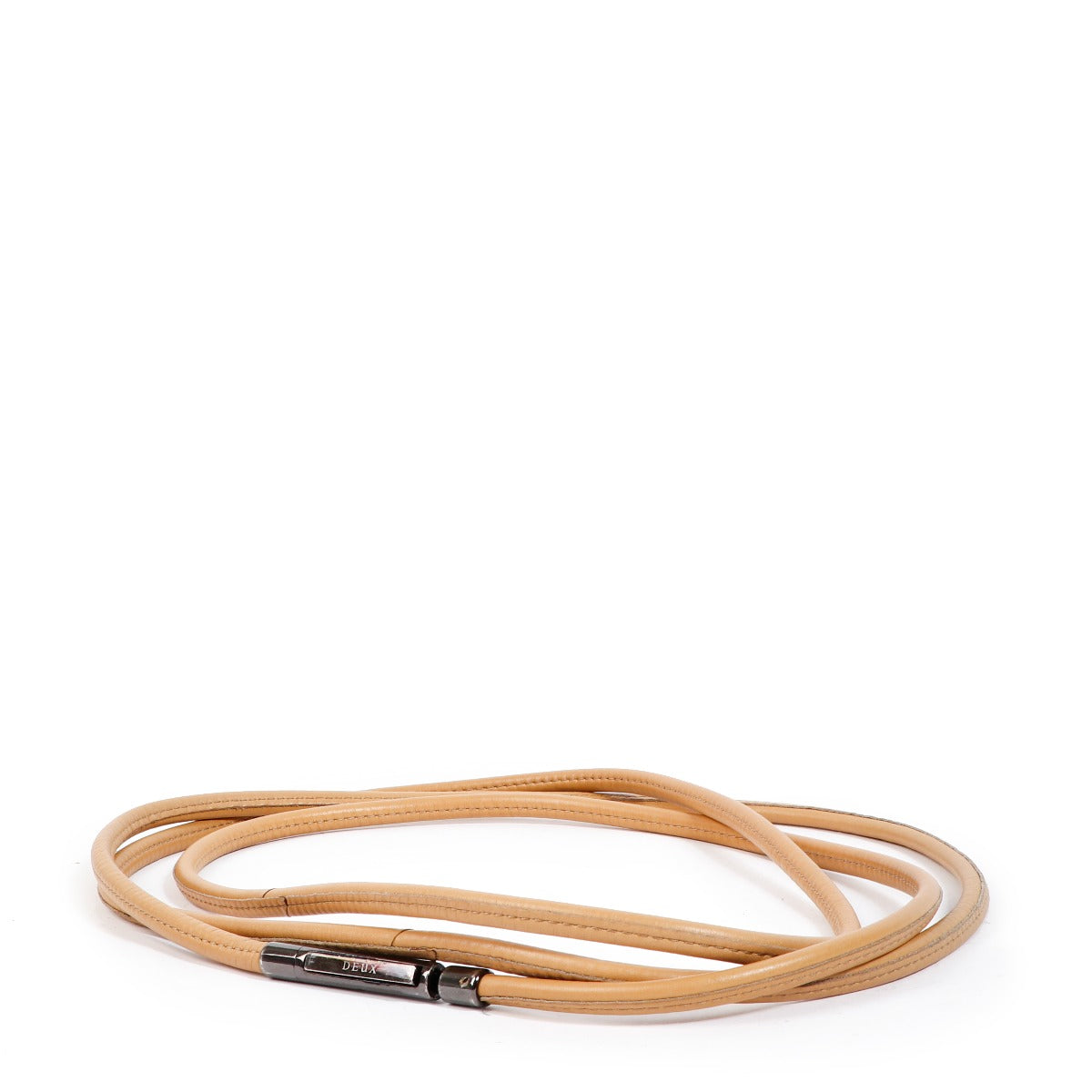 Deux de Delvaux Beige Lederen Touwriem