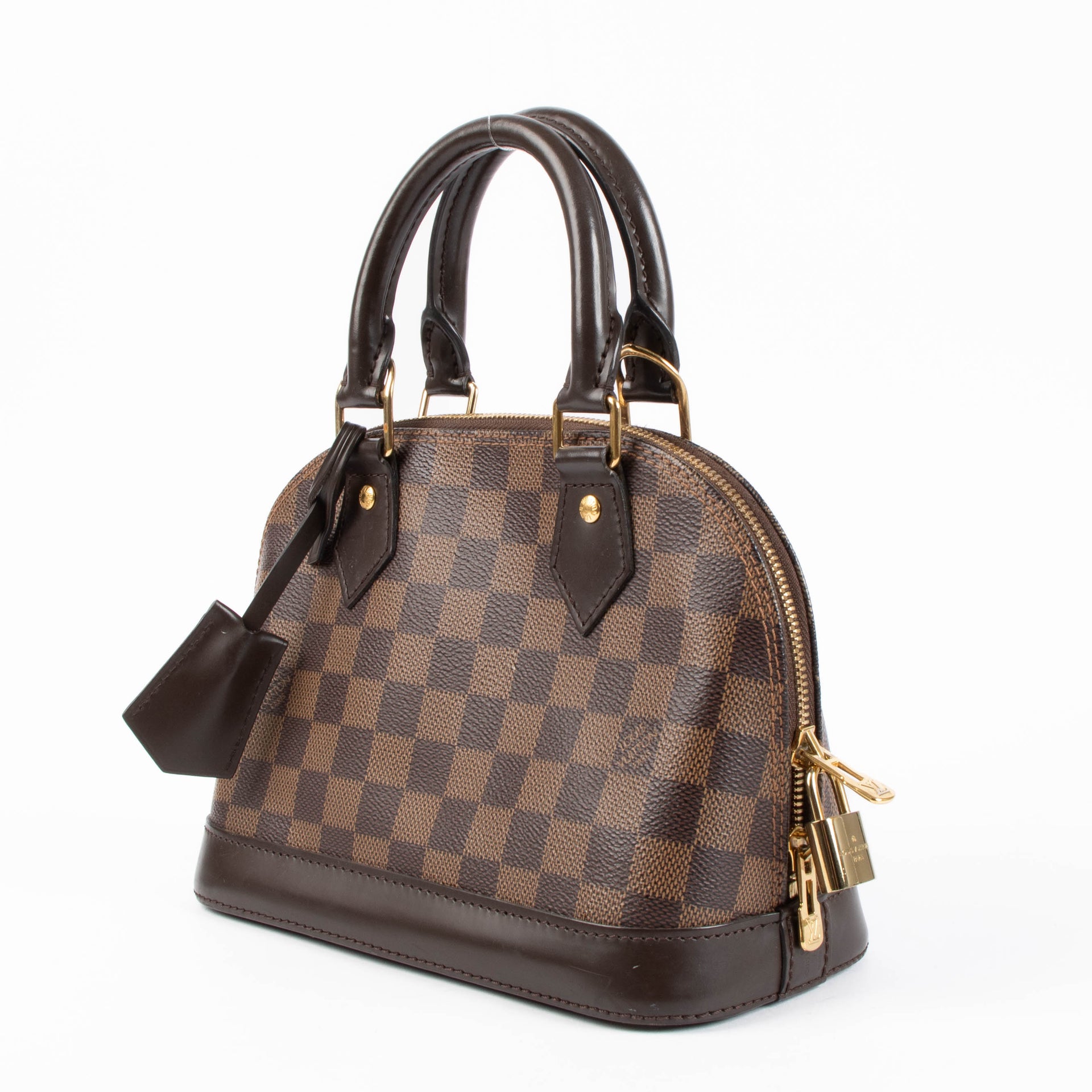 Shop the authentic Louis Vuitton Damier Ebene Alma BB Bag second hand on Labellov.com