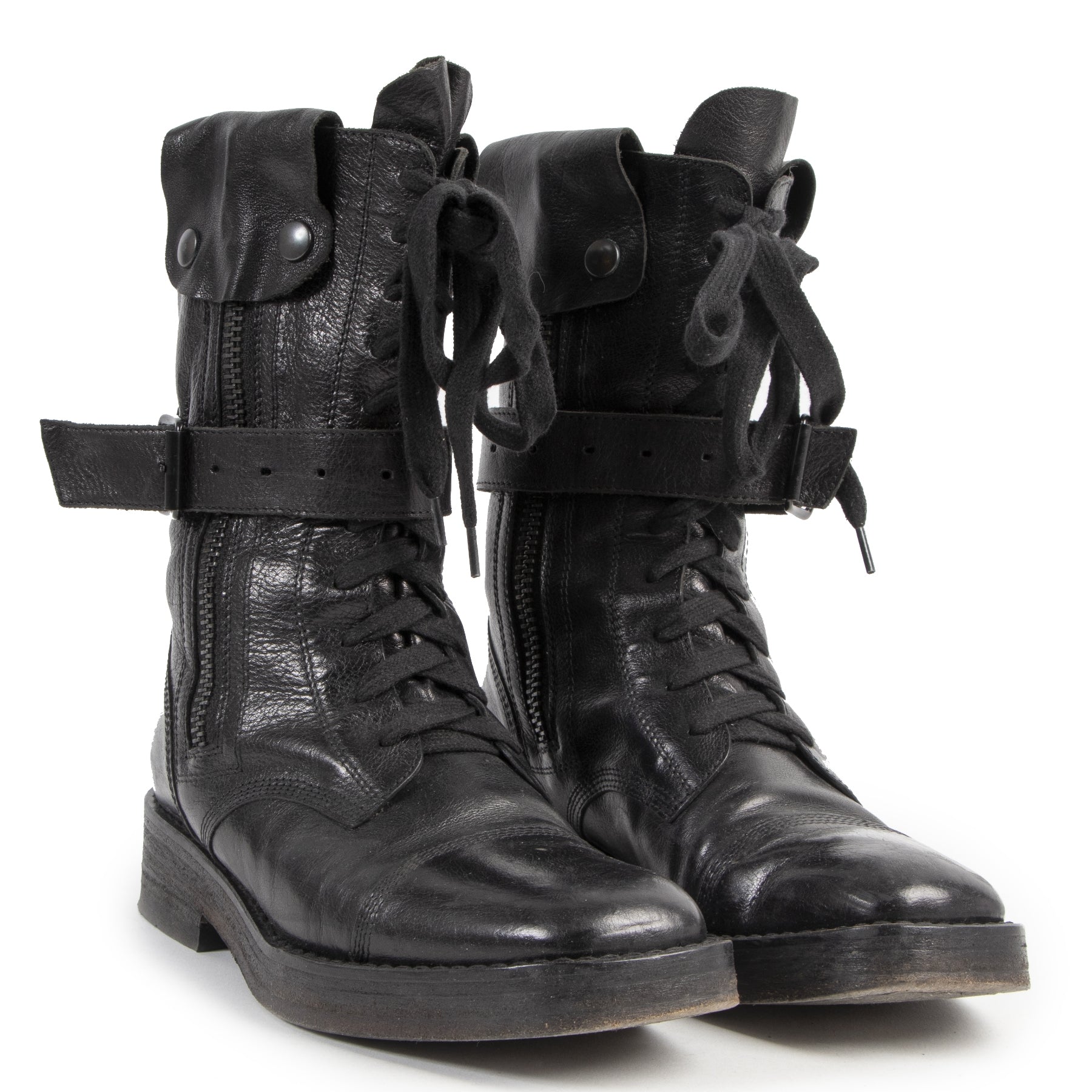 acheter en linge seconde main Ann De Meulemeester Biker Boots - size 36