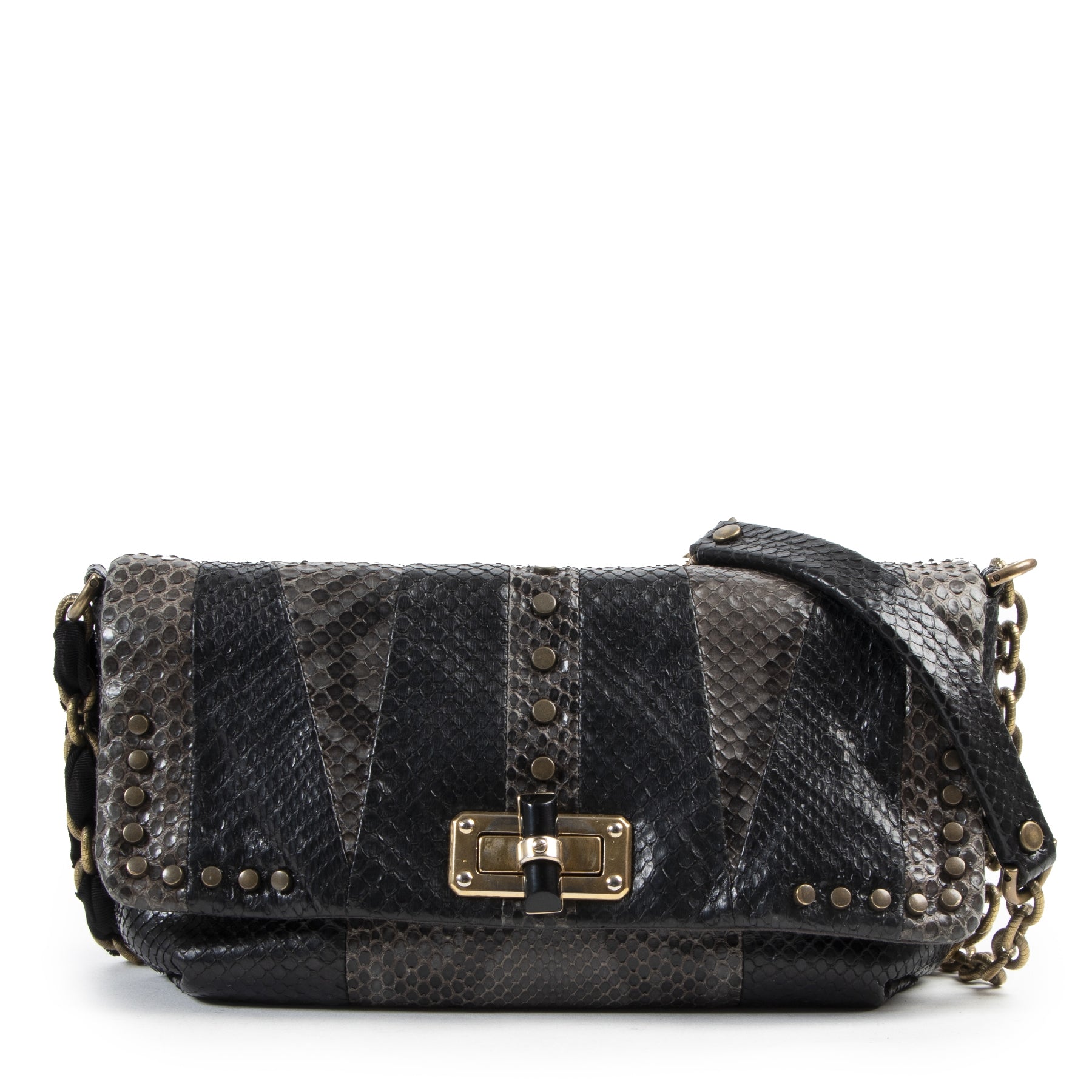 Lanvin Python Patchwork Happy Bag