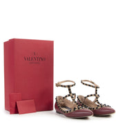 Valentino Garavani Rockstud Leather Ballerinas for the best price at Labellov secondhand luxury webshop in Antwerp