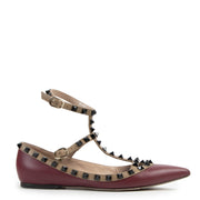 Valentino Garavani Rockstud Leather Ballerina flats pour le meilleur prix chez Labellov à Anvers Belgique
