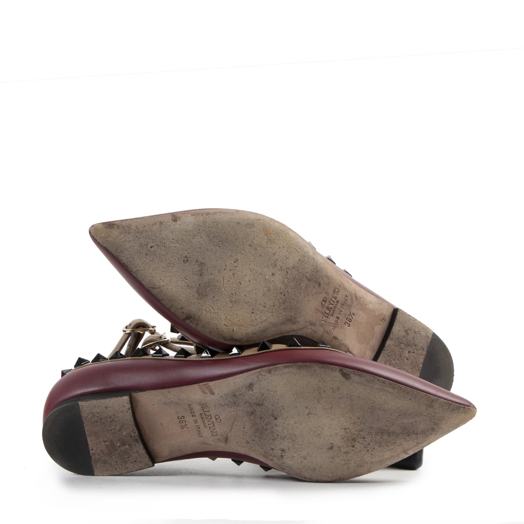Valentino Garavani Rockstud Leather Ballerinas
