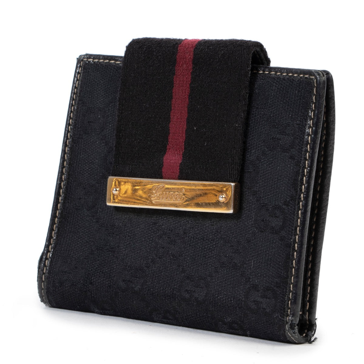 Veilig online kopen van een authentieke tweedehands Gucci Blue Monogram Wallet.
