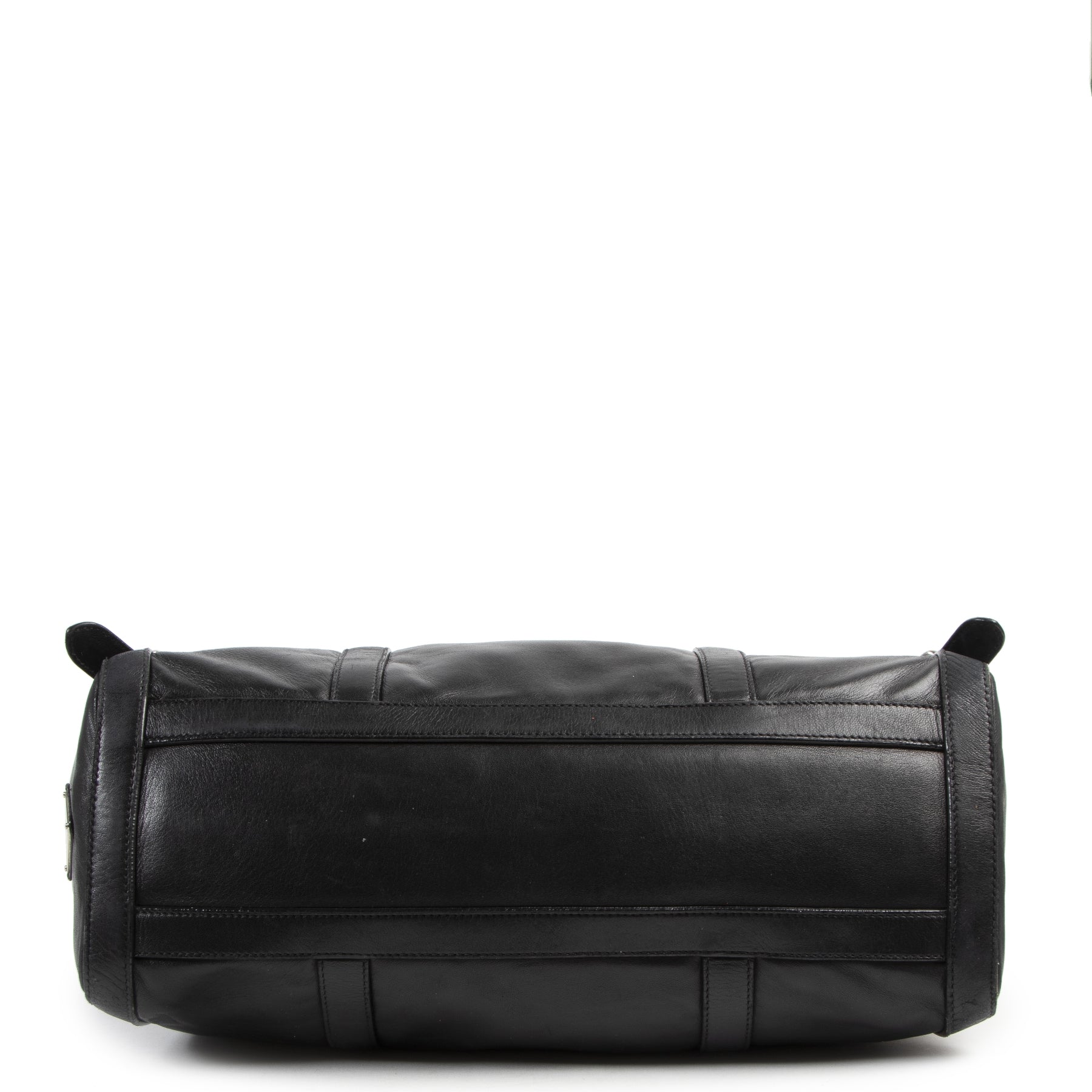 Authentic secondhand Prada Black Leather Shoulder Bag designer bags fashion luxury vintage webshop safe secure online shopping