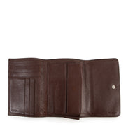 Authentic secondhand Prada Brown Leather Logo Wallet designer accessories fashion luxury vintage webshop safe secure online shopping