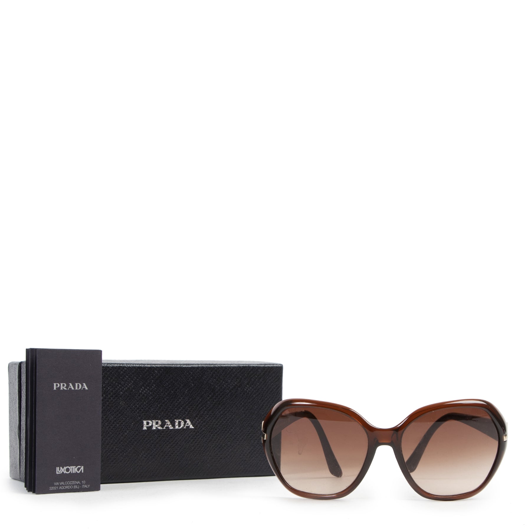 Authentic secondhand Prada Brown Pattern Sunglasses designer bags fashion luxury vintage webshop safe secure online shopping