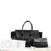 koop veilig online tegen de beste prijs Celine Tie Knot Medium Black Python Tote