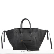 Celine Medium Croc Embossed Luggage