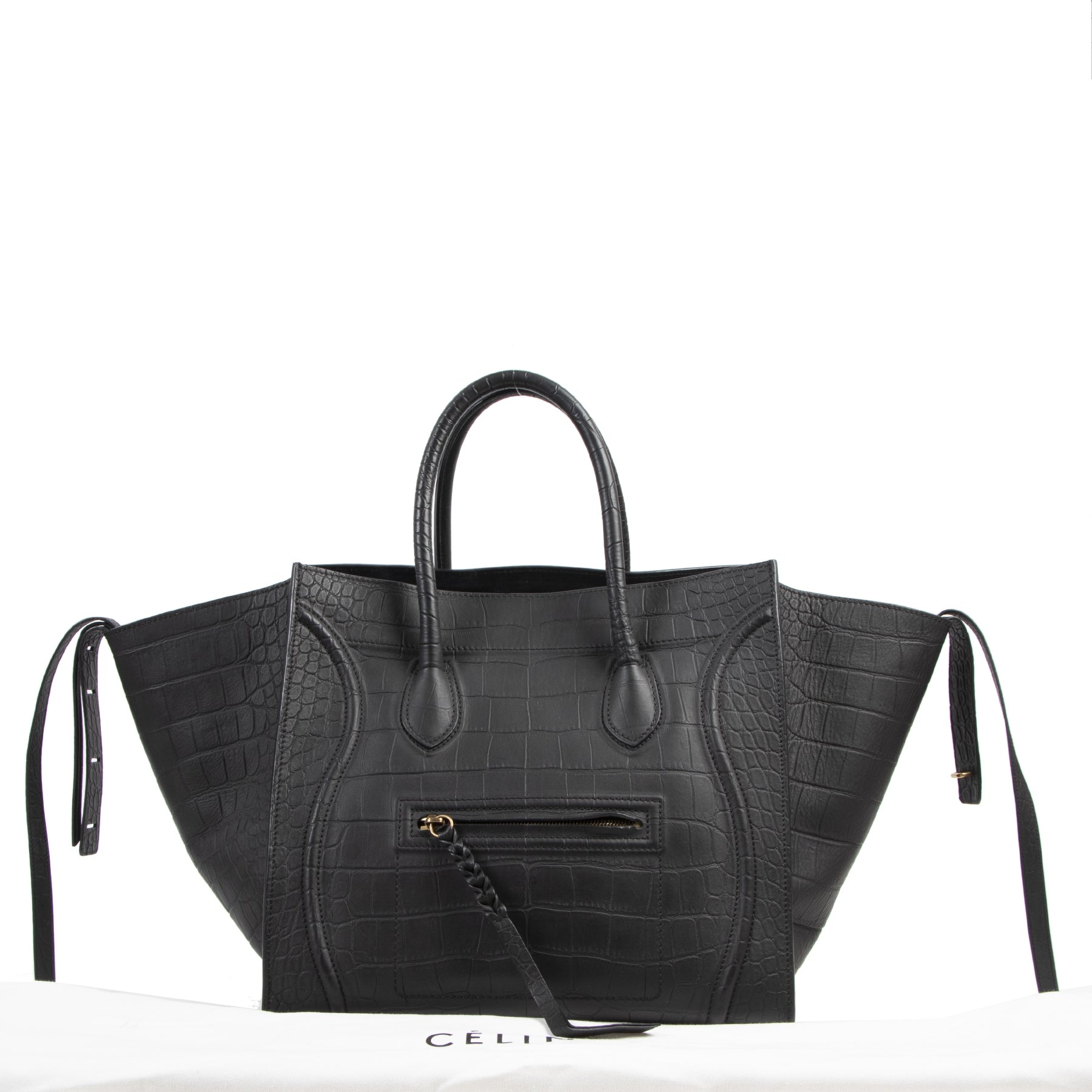 Celine Medium Croc Embossed Luggage