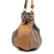 Delvaux Toile De Cuir Long Bucket Bag