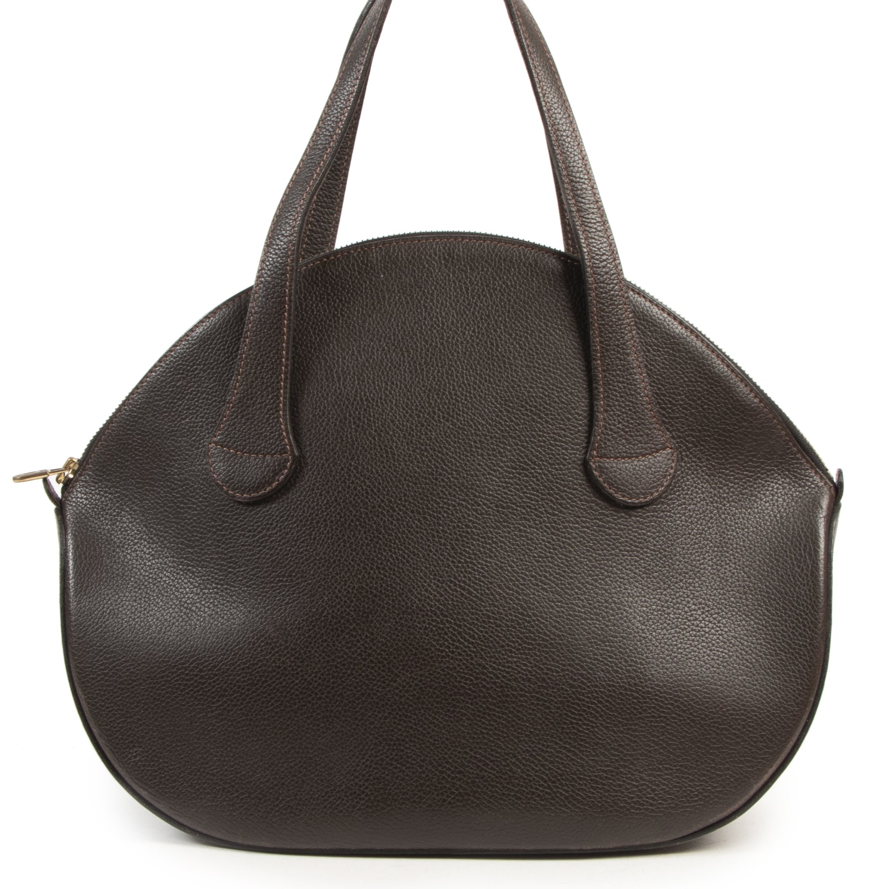 shop safe online Delvaux Brown Round Top Handle Bag