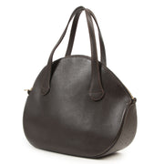 Delvaux Brown Round Top Handle Bag