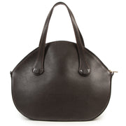 acheter en ligne seconde main Delvaux Brown Round Top Handle Bag