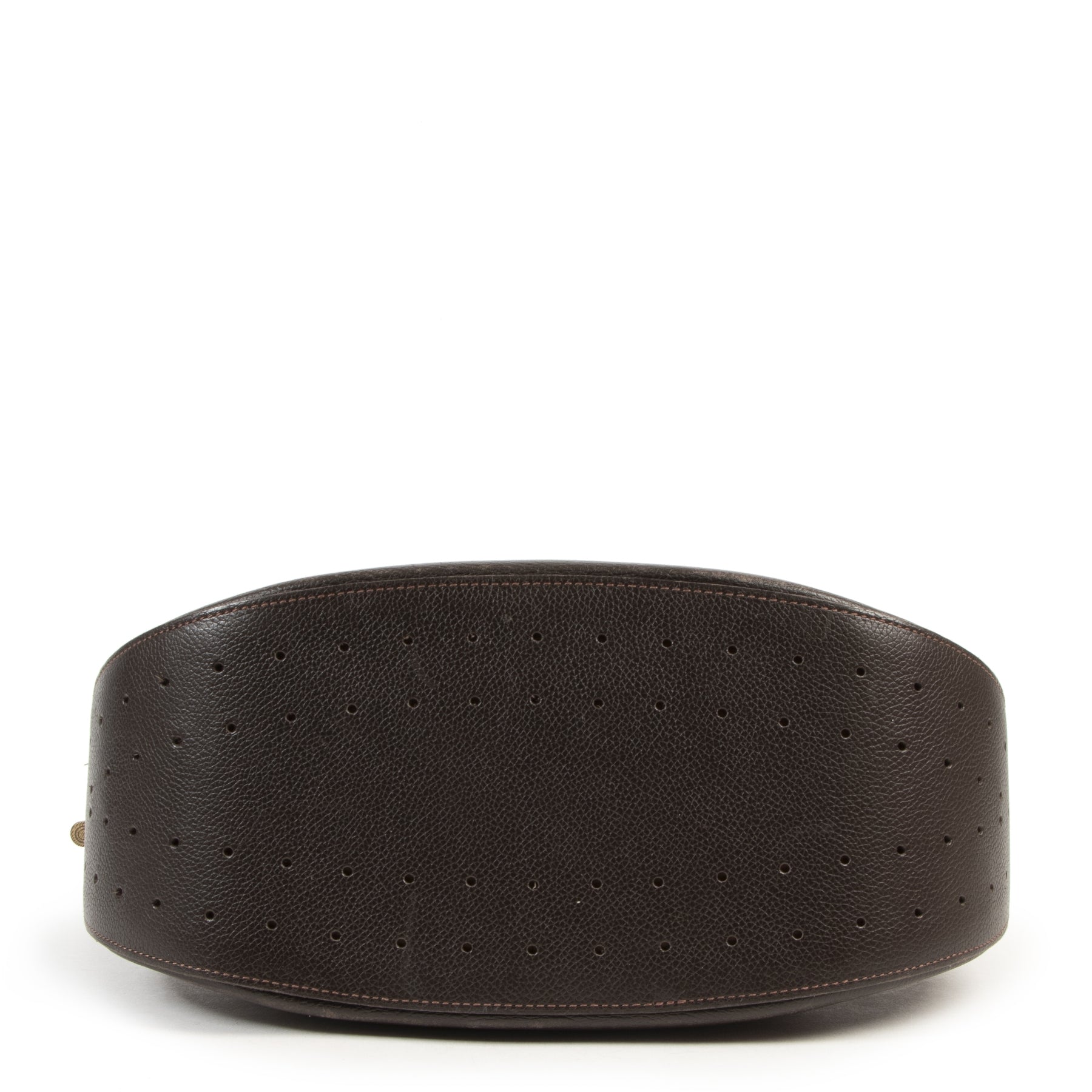 Delvaux Brown Round Top Handle Bag