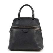 Deux De Delvaux Dark Blue Top Handle Bag