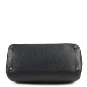 Deux De Delvaux Dark Blue Top Handle Bag