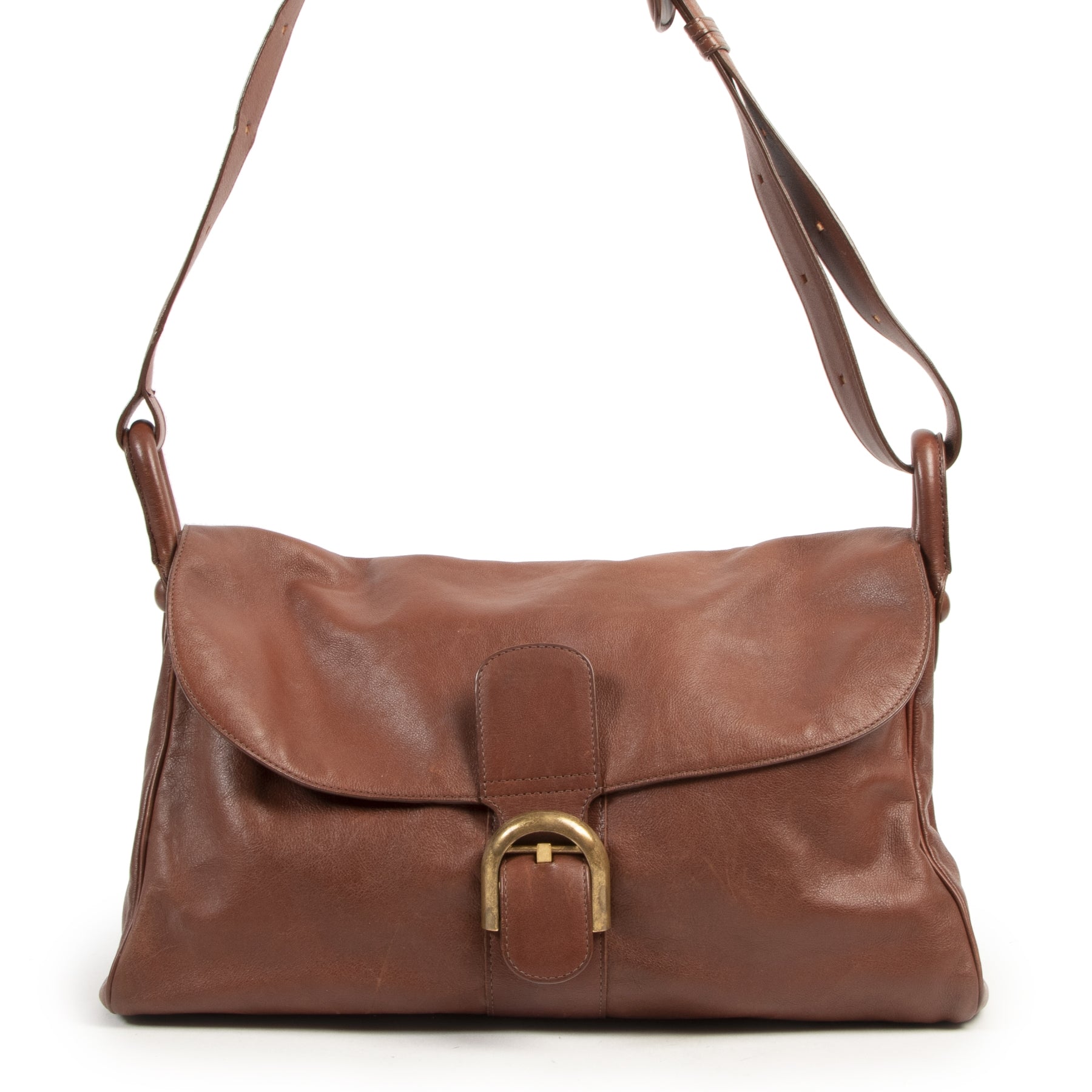Delvaux Rust Leather Brillant Besace