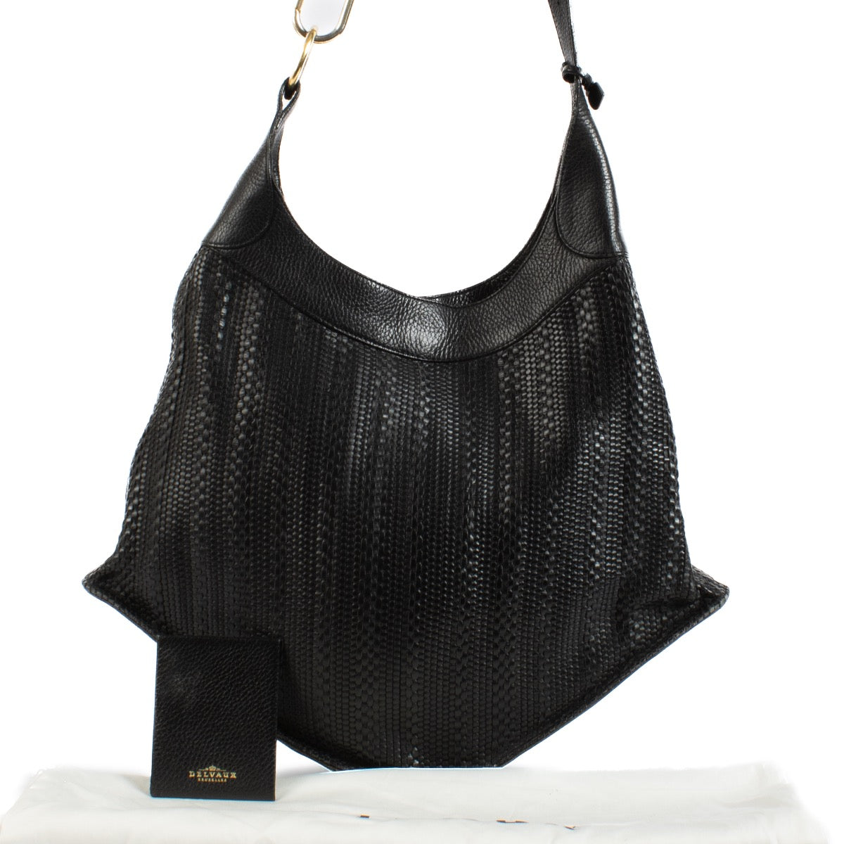 shop 100% authentic second hand Delvaux Black Satan Crossbody Bag on Labellov.com