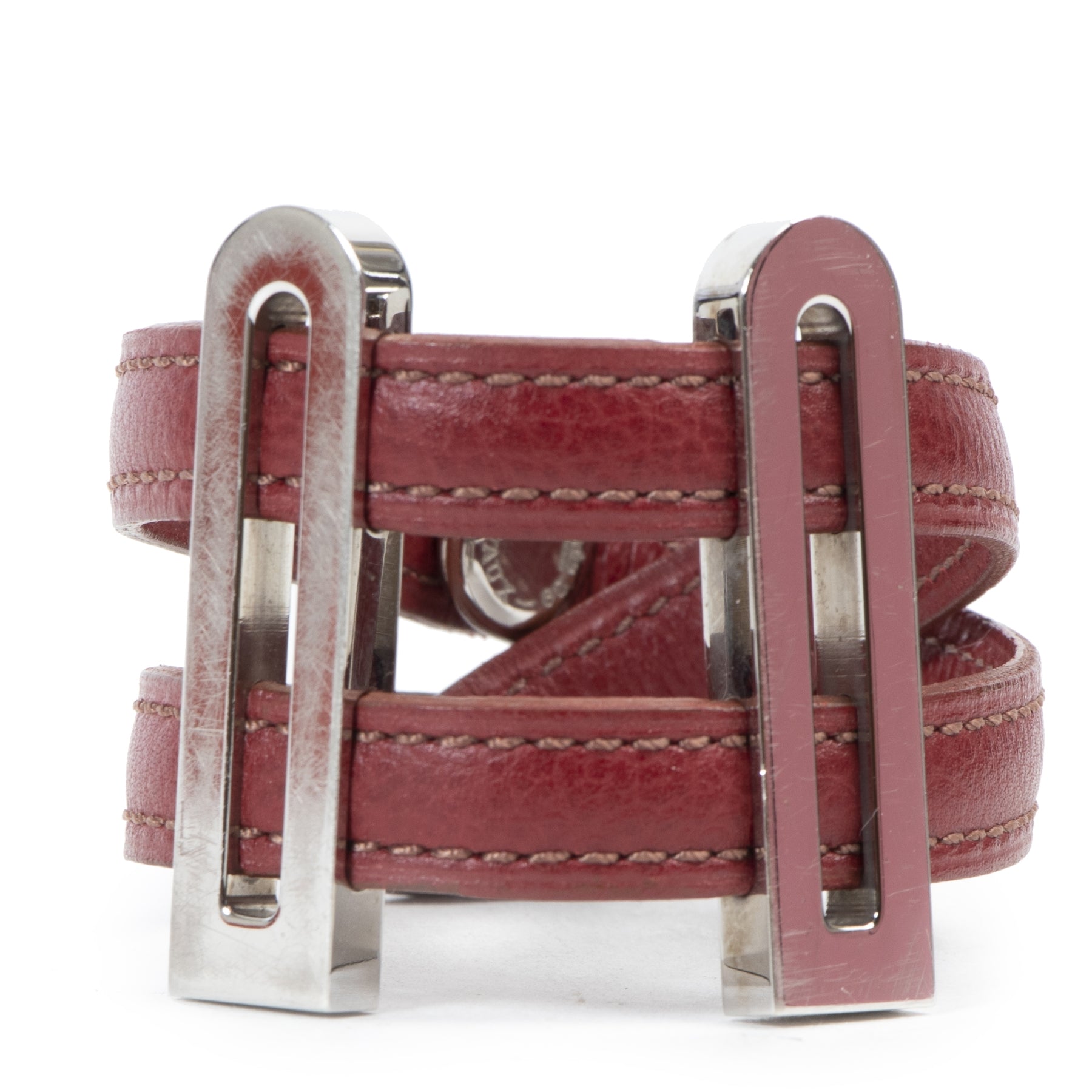 Delvaux Red Leather Bracelet for the best price at Labellov secondhand luxury