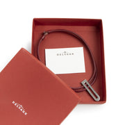 Delvaux Red Leather Necklace pour le meilleur prix