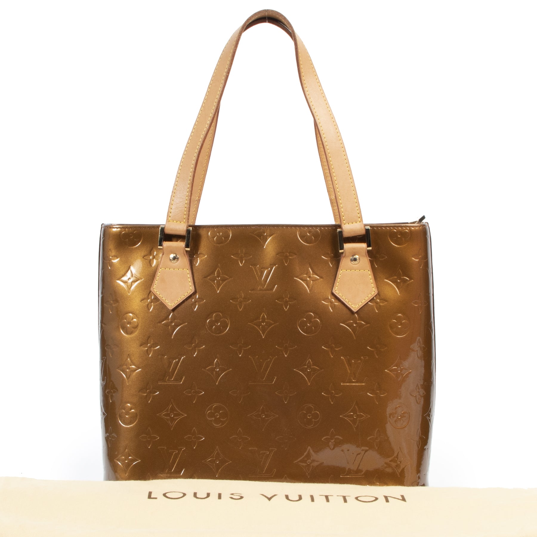Sac Bandoulière Louis Vuitton Houston Vernis Marron