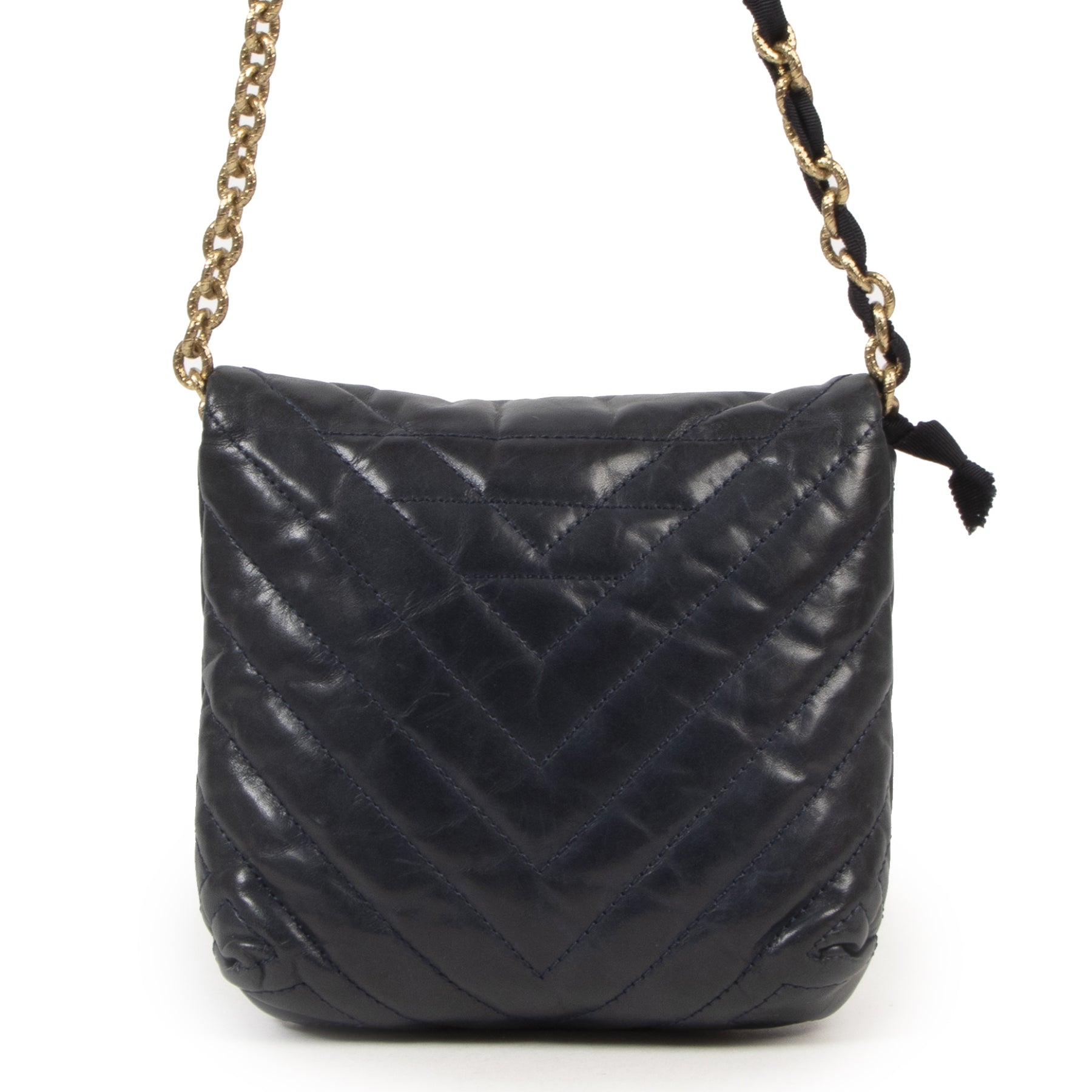 Lanvin Mini Happy Navy Crossbody Bag