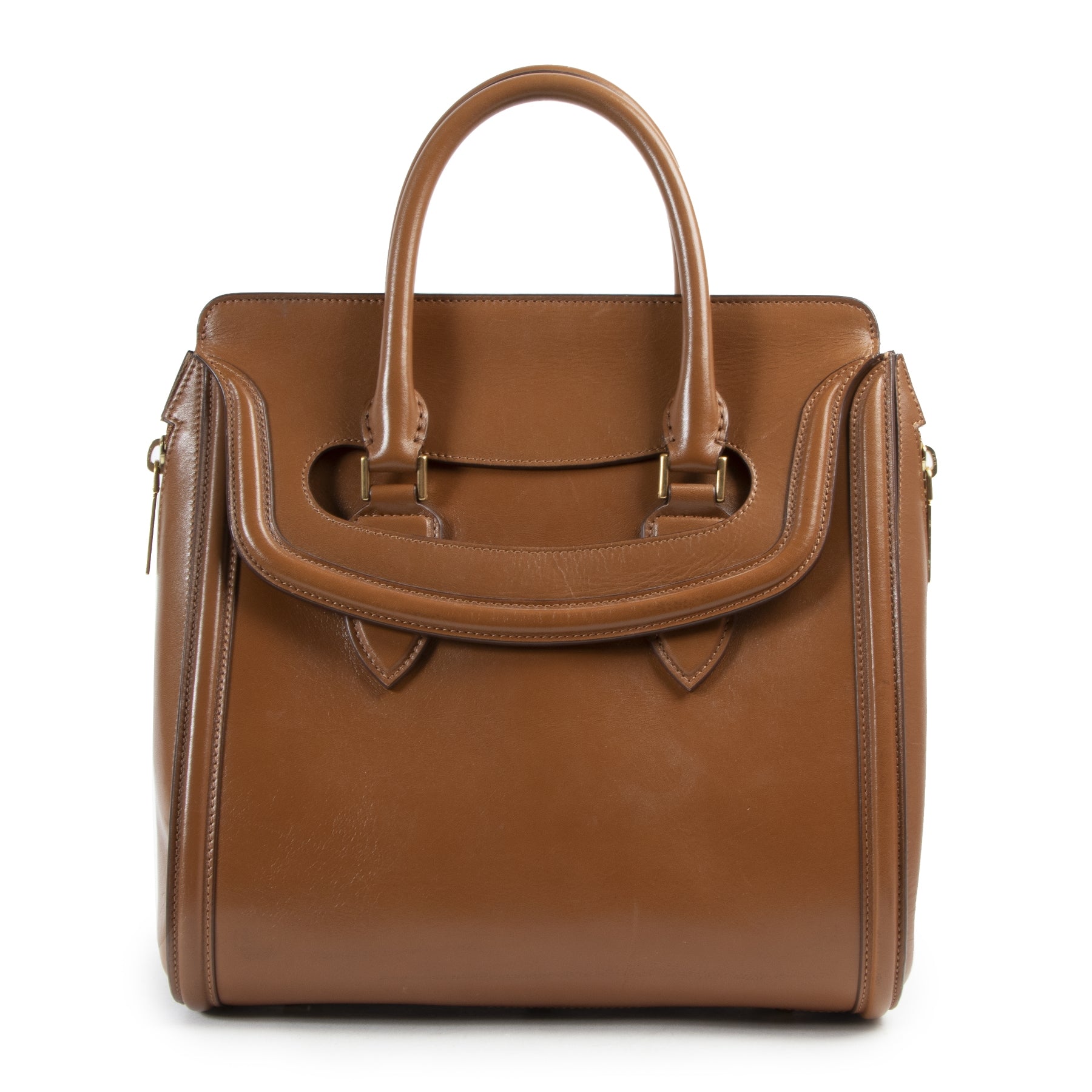 Alexander McQueen Heroine Camel Top Handle Bag for the best price at Labellov secondhand