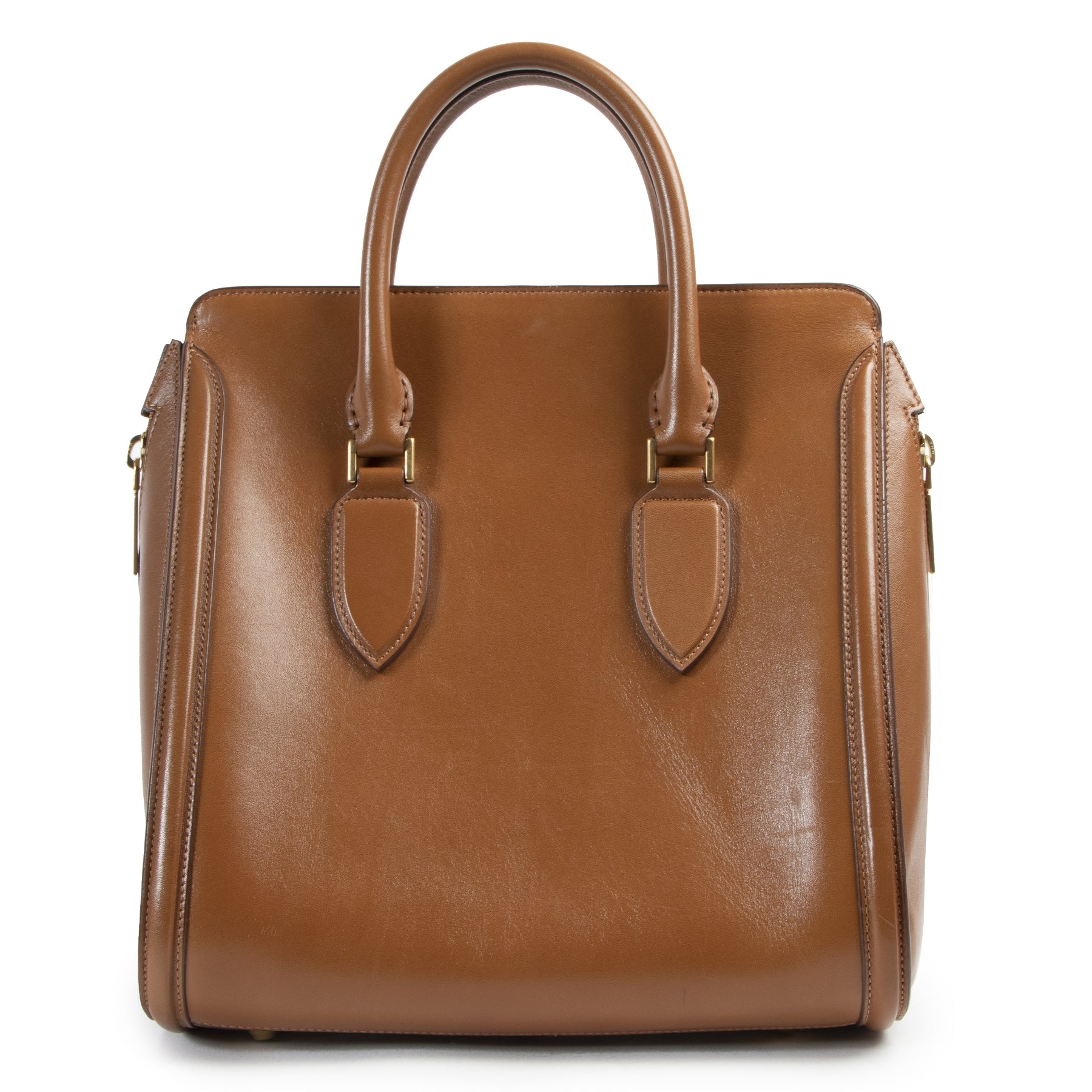Koop en verkoop uw Alexander McQueen Heroine Camel Top Handle Bag