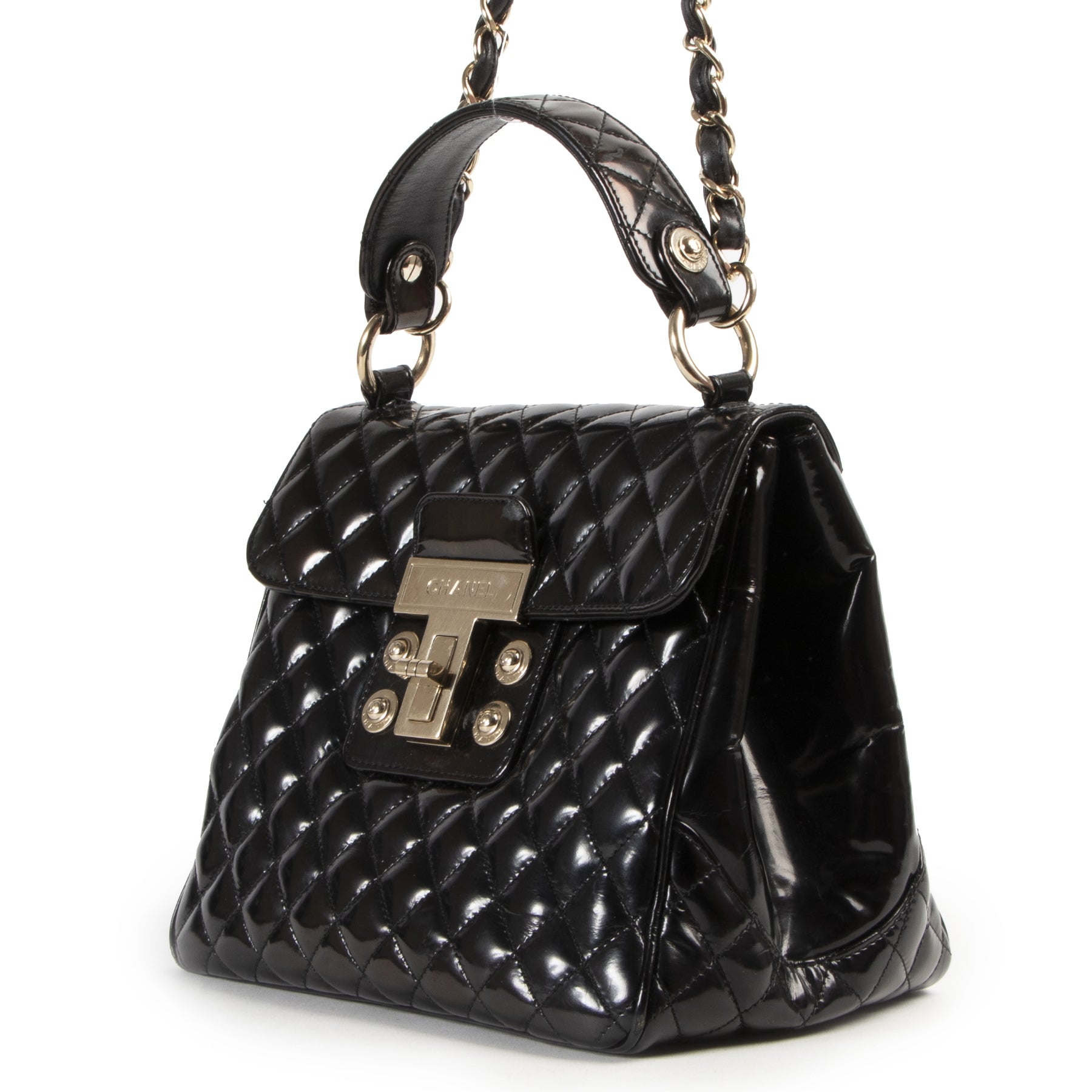 Chanel Black Top Handle Bag PHW