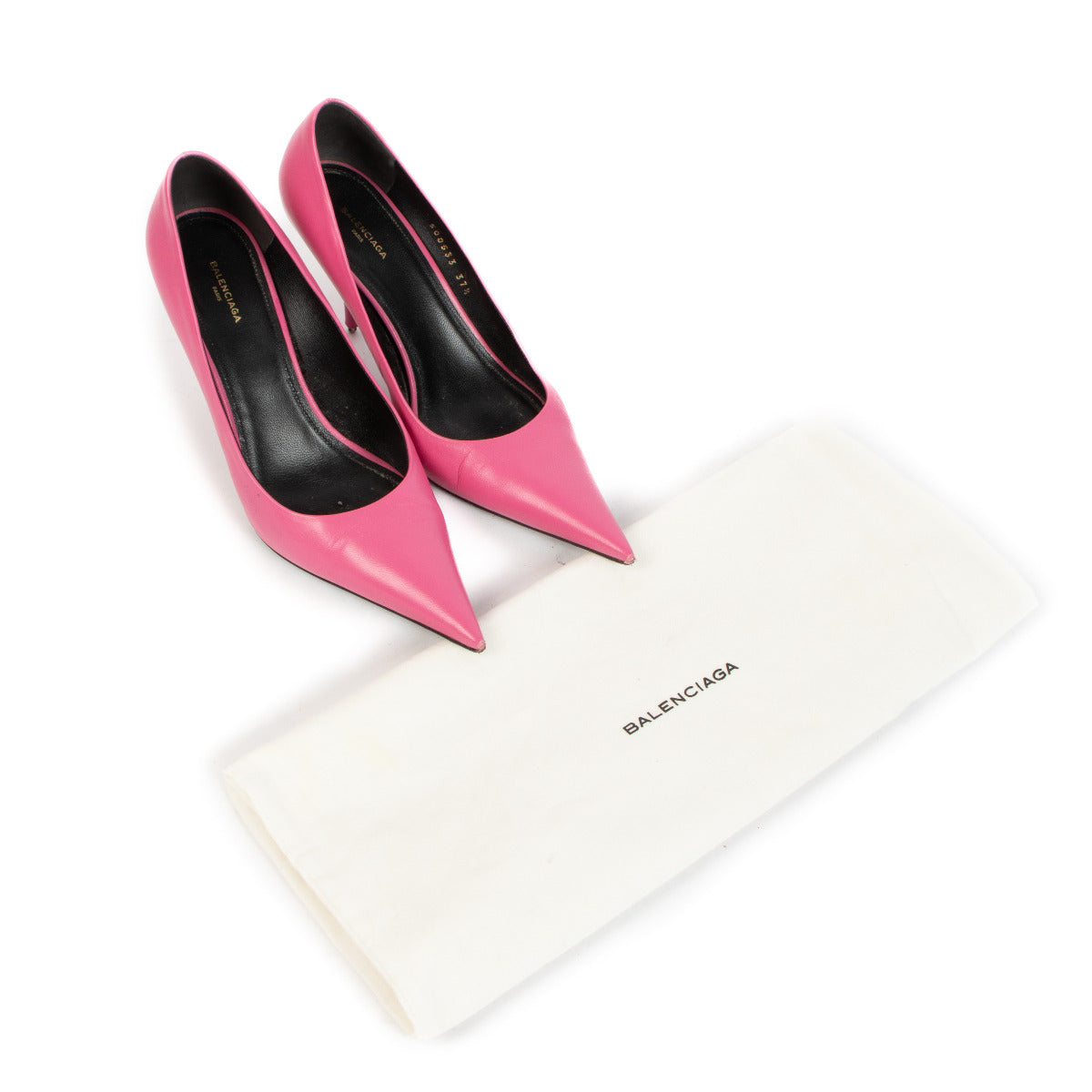 Balenciaga Pink Leather Knife Pumps