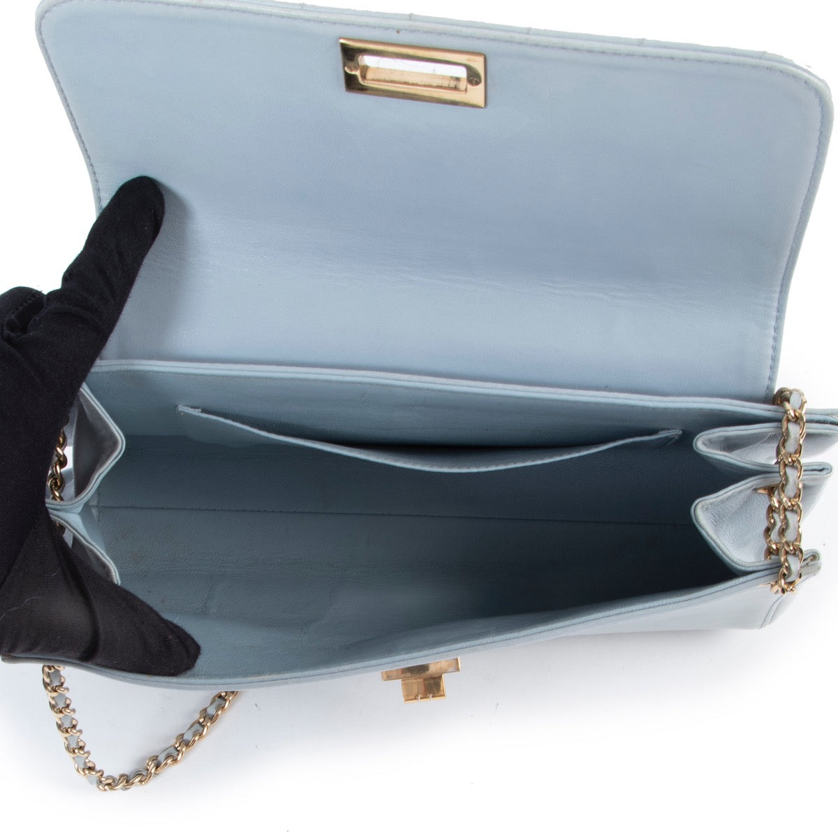 Chanel Light Blue Flap Shoulder Bag