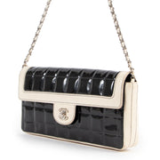 shop online vintage second hand Chanel East West Chocolate Bar Black Patent Leather Bag by labellov for the best price
