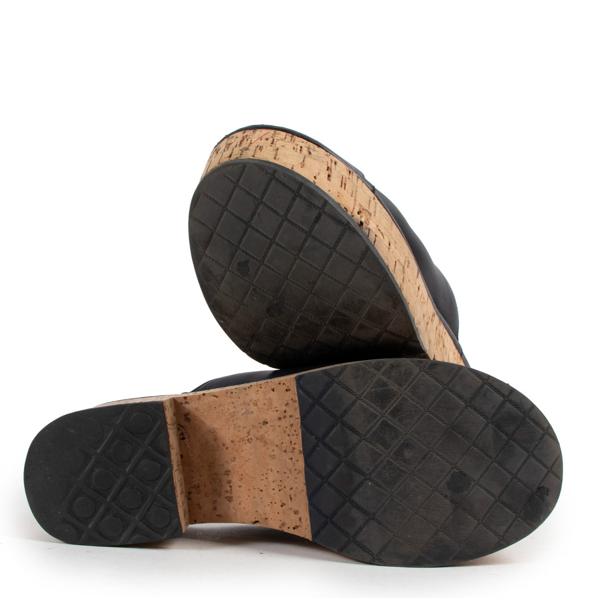 Chanel Spring 2016 Cap Toe CC Cork Platform Mules - Size 38