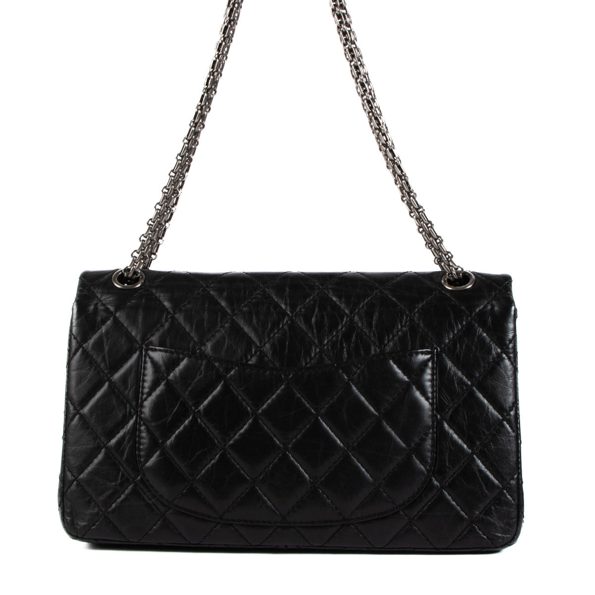 Chanel Black Aged Calfskin Medium 2.55 Bag