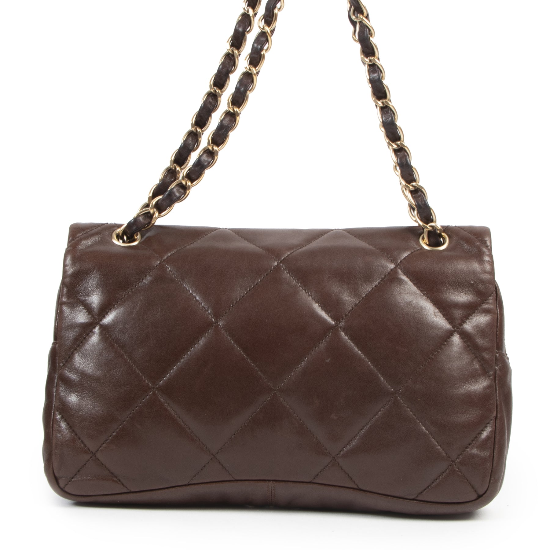 Chanel Brown Lambskin Leather Flap bag