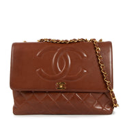 Chanel Vintage Brown Lambskin Maxi Classic Flap Bag