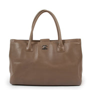 Chanel Executive Cerf Taupe Caviar Leather Tote Bag