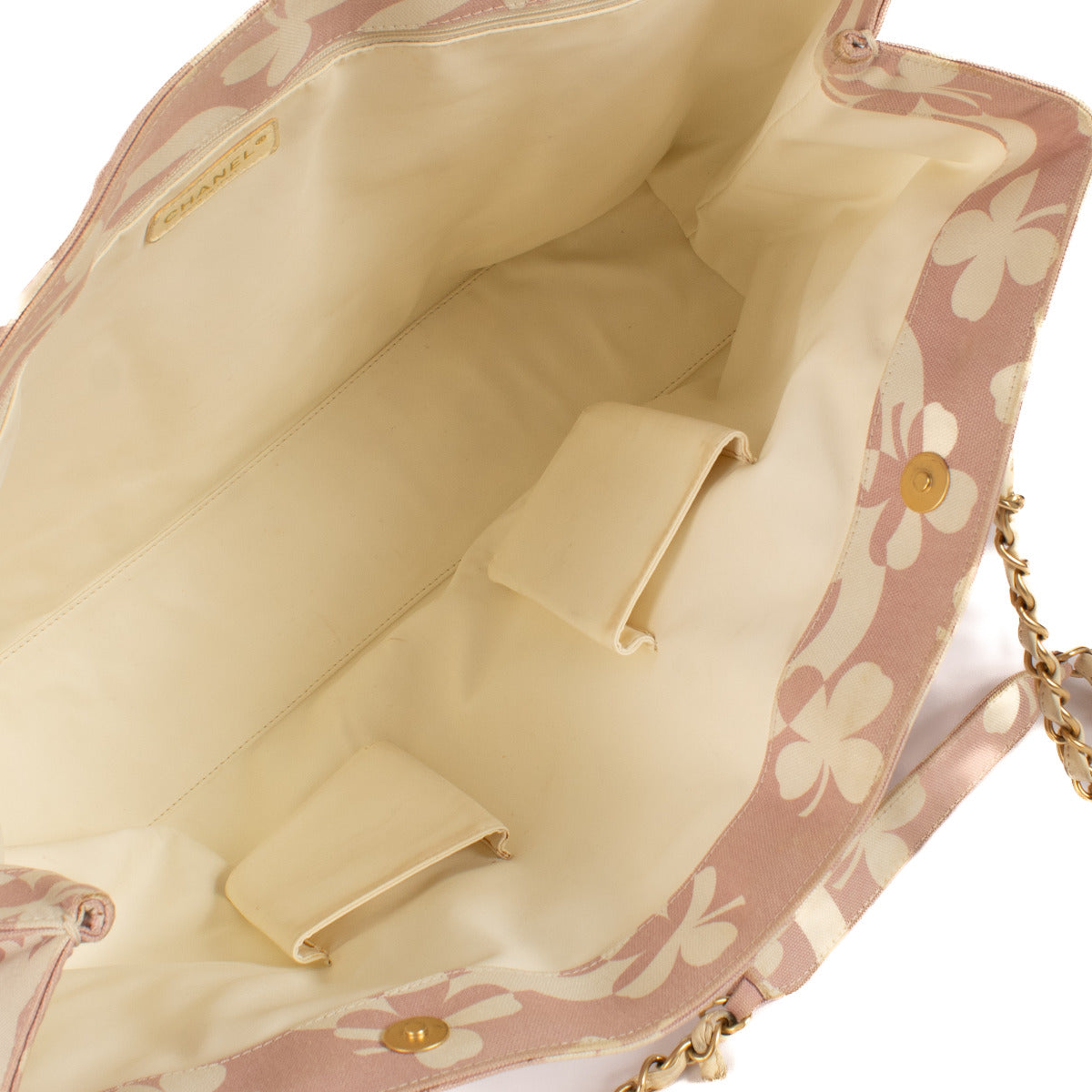 Chanel Clover Print Pink Frame Bag