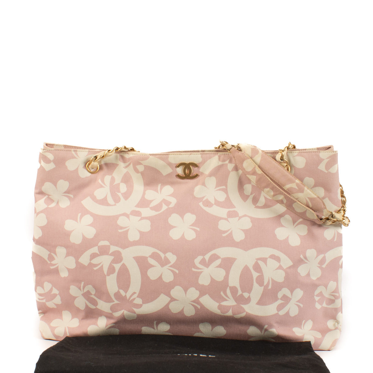 Chanel Clover Print Pink Frame Bag