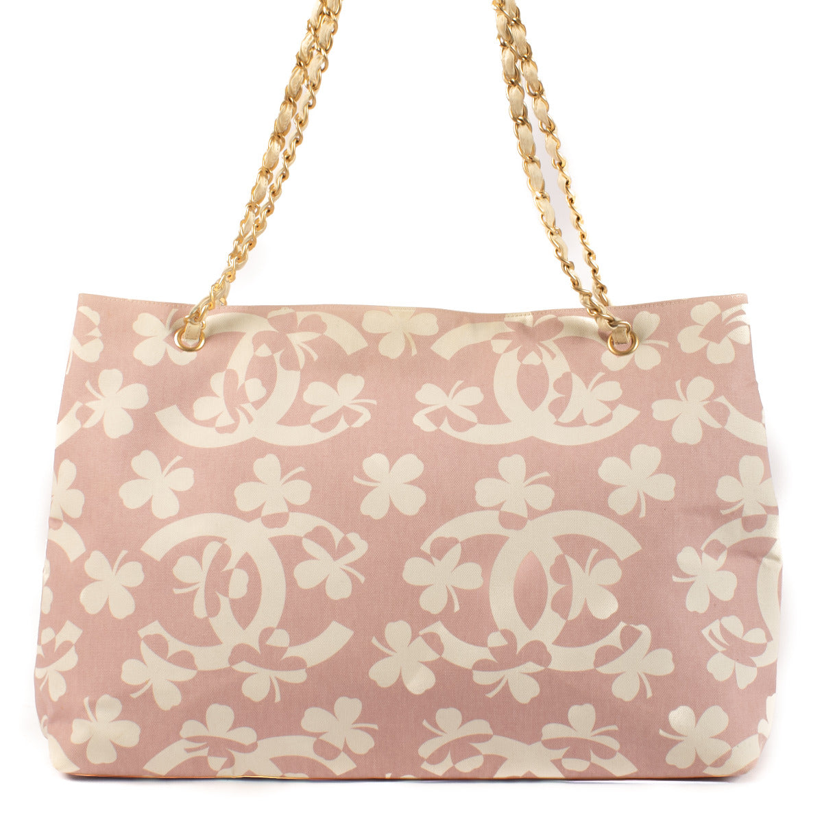 Chanel Clover Print Pink Frame Bag