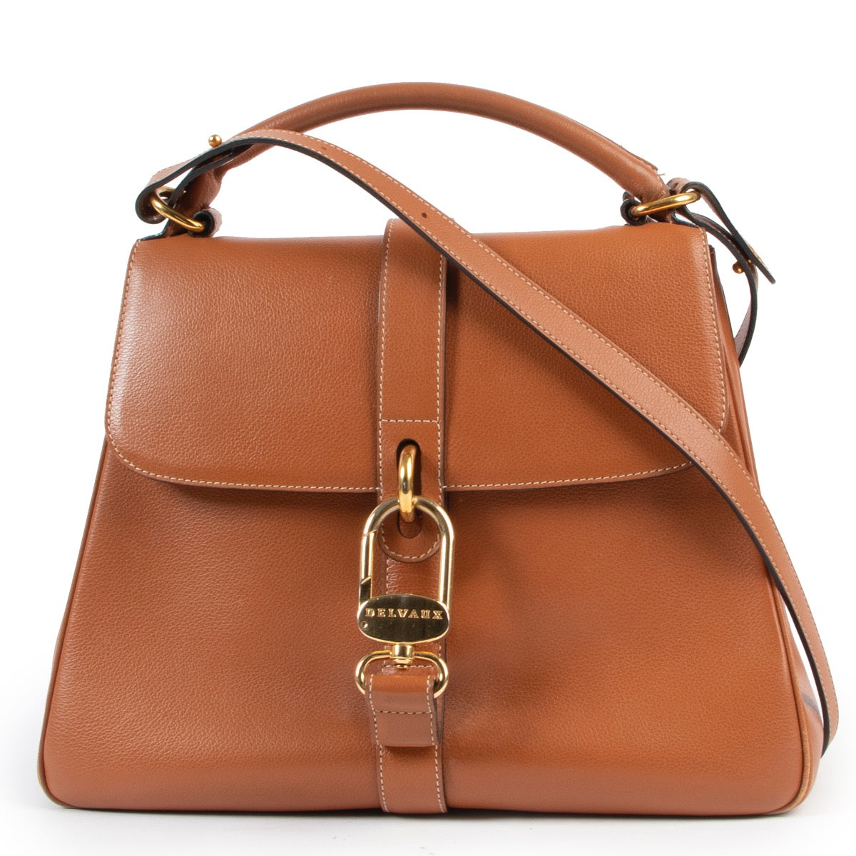 Delvaux Cognac Gin Fizz Handbag secondant for the best price
