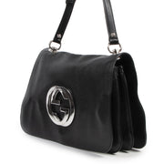 Authentic secondhand Gucci Black Leather GG Flap Shoulder Bag designer bags fashion luxury vintage webshop safe secure online shopping
