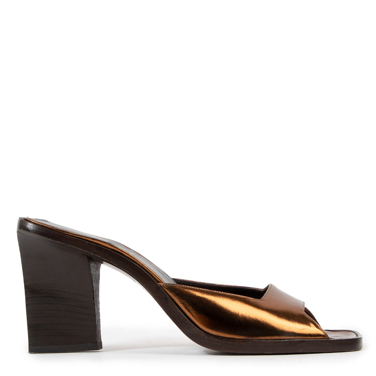 Gucci Tom Ford Metallic Gold Sandal Heels - Size 38 1/2