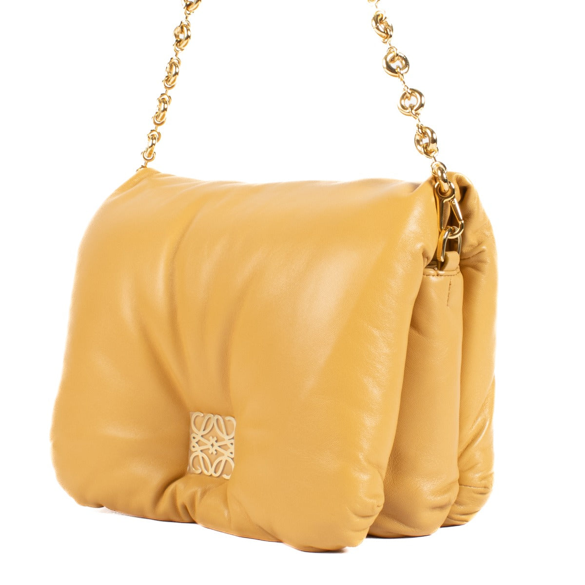 Shop authentic second hand Loewe Camel Nappa Puffer Goya Bag on www.labellov.com