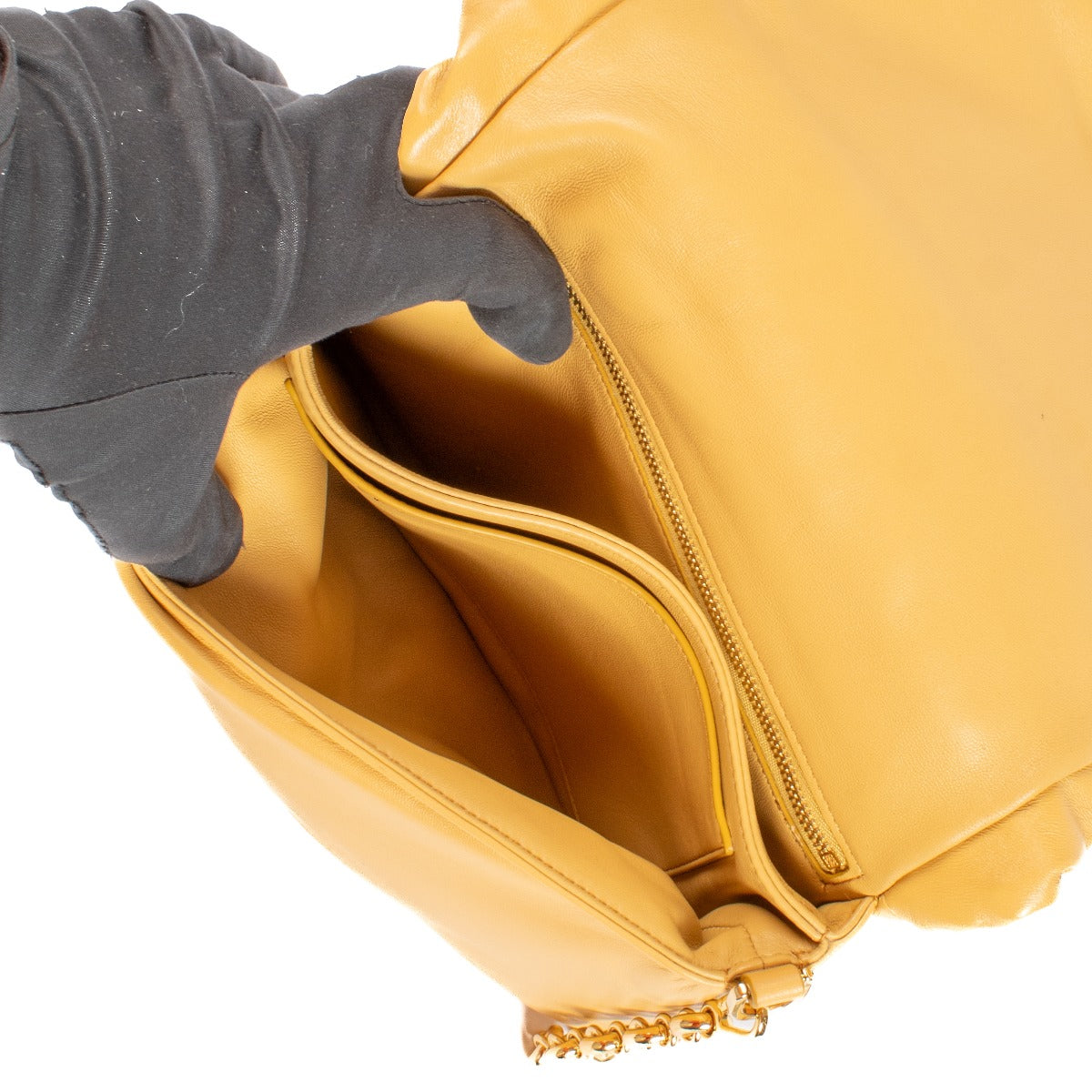 Loewe Camel Shiny Nappa Lamsleren Puffer Goya Tas